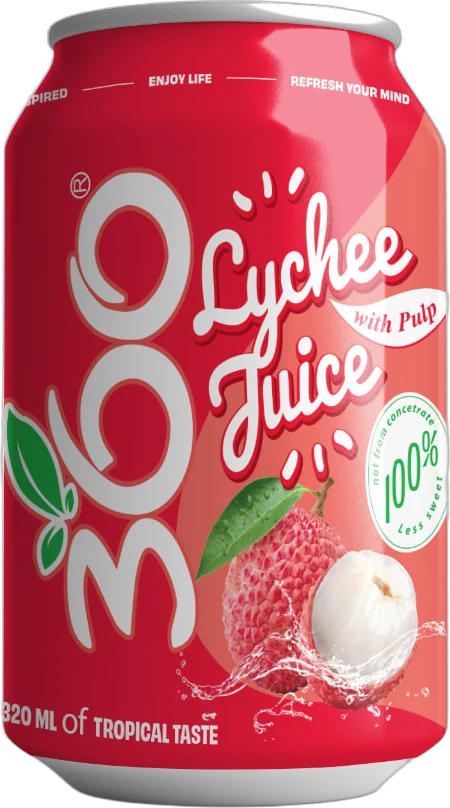 Lychee Sparkling Fruit Juice Can 320ml
