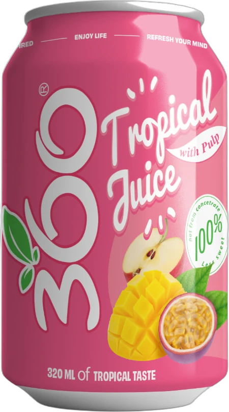 Tropical Sparkling Fruit Juice Can 320ml